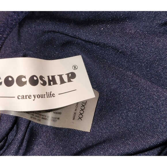 NEW Navy Women's Size 4XL XXXXL Plus Bikini Bottom High-Waist Swimwear - Picture 4 of 7